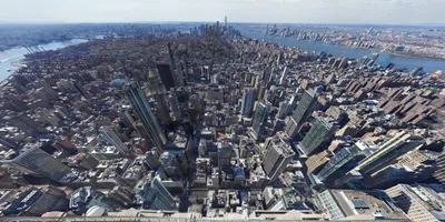 Панорама Нью-Йорка - Манхаттан и финансовый район Стоковое Фото -  изображение насчитывающей горизонт, небо: 71032148