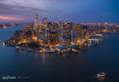 Панорама Нью-Йорка - Фотообои на стену по Вашим размерам в интернет  магазине arte.ru. Заказать обои Панорама Нью-Йорка - (12449)