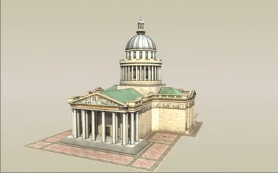 Пантеон (Париж) 3D модель - Скачать Архитектура на 3DModels.org