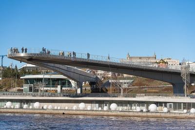 Парящий мост, Москва - «Парящий мост в центре Москвы (он же скрепка,  бумеранг). Бесплатная смотровая площадка около Красной Площади» | отзывы