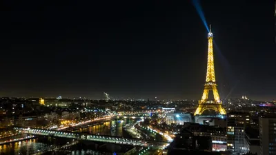 ᐉ Фотообои 3D 184х254 см Wizard+Genius город Париж Эйфелева башня на закате  (5028WG)