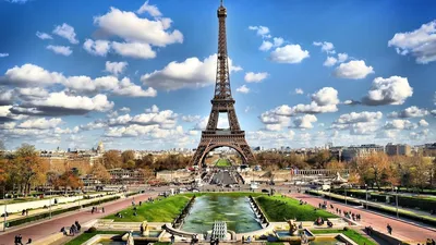 Обои Eiffel Tower - Paris, France Города Париж (Франция), обои для рабочего  стола, фотографии eiffel, tower, paris, france, города, париж, франция,  эйфелева, башня Обои для рабочего стола, скачать обои картинки заставки на