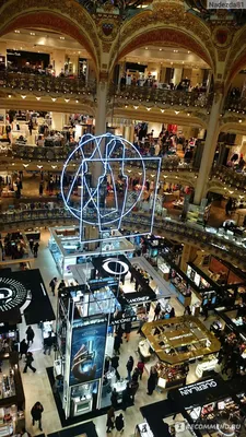 Елка в парижском универмаге Galeries Lafayette