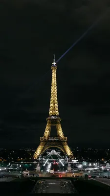 Картинки Париж Эйфелева башня Франция улиц в ночи Уличные 1920x1080