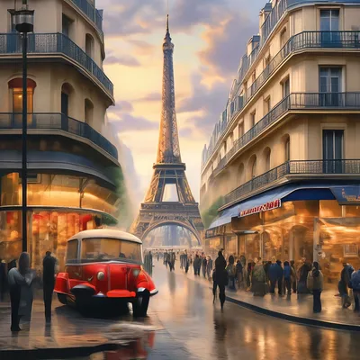 Фреска «Париж ретро фото»