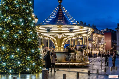 Фото париже Франция Рождество улице Шар Города