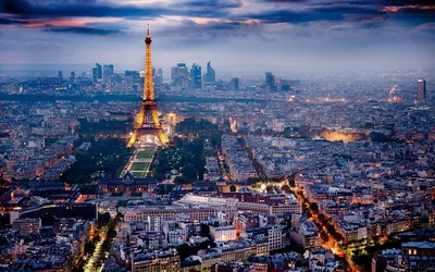 Париж с высоты птичьего полета фото