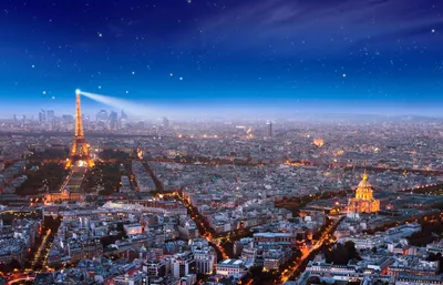 Фото «Вид на Париж с высоты птичьего полета» из фотогалереи «Увидеть Париж  и... захотеть еще раз туда вернуться» отель «Ibis Paris La Defense  Courbevoie 3*» Франция , Курбевуа #2316498