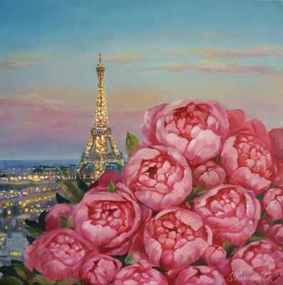 Картина Картина маслом \"Paris, Paris, Paris….\" 60x90 CV220622 купить в  Москве