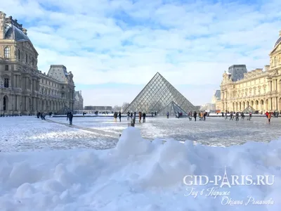 Париж в снегу фото