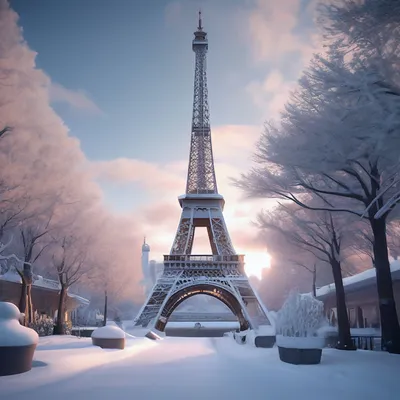 Снег в Париже с велосипедом Стоковое Фото - изображение насчитывающей  башня, путешествие: 110026956