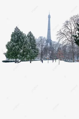 Париж в снегу, романтика, гирлянды…» — создано в Шедевруме
