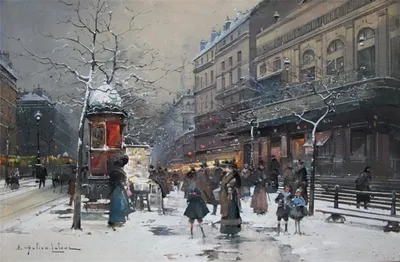 Собирать пазлы онлайн - Зима в Париже