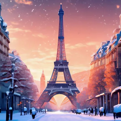 Зимний Париж: Великолепные снежные виды | Париж в снегу Фото №1368903  скачать