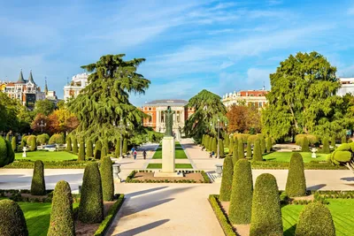 Retiro Park in Madrid, Spain. Parque del Buen Retiro - Park of the Pleasant  Retreat Stock Photo - Alamy