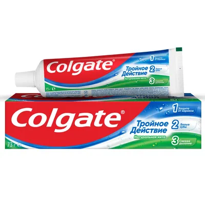 Купить зубная паста Colgate Тройное действие 50 мл, цены на Мегамаркет |  Артикул: 100002564332