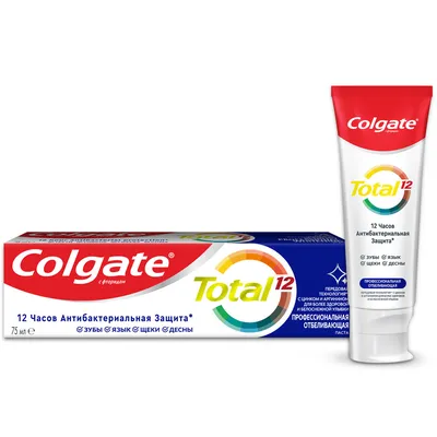 Colgate total 12 профессиональная отбеливающая зубная паста 75 мл - цена 0  руб., купить в интернет аптеке в Москве Colgate total 12 профессиональная  отбеливающая зубная паста 75 мл, инструкция по применению