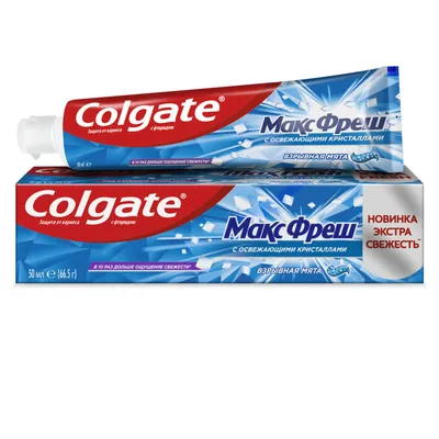 Зубная паста «Colgate» Max Fres, взрывная мята, 50 мл купить в Минске:  недорого, в рассрочку в интернет-магазине Емолл бай