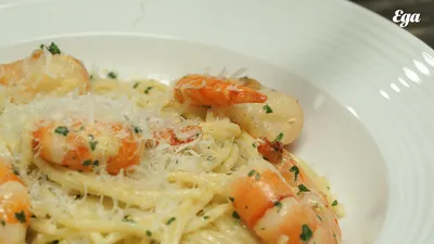 Паста с креветками в сливочно-чесночном соусе пошаговый рецепт с видео и  фото – Итальянская кухня: Паста и пицца