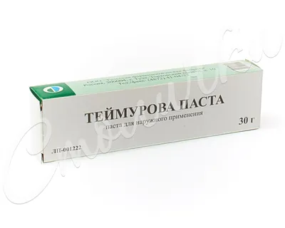 Паста Теймурова туба 25 г - купить в Аптеке Низких Цен с доставкой по  Украине, цена, инструкция, аналоги, отзывы