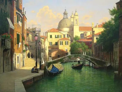 Городской пейзаж Венеции, канал воды, мост и традиционные здания. Италия  Стоковое Фото - изображение насчитывающей море, закат: 33418824
