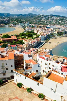 Peniscola, Island with Castle and Beach in Castellon, Spain. Stock Photo -  Image of mediterranean, europe: 129421530