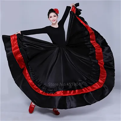 2022 женский костюм для испанского танца, Классический Цыганский  танцевальный костюм, платье фламенко, юбка-качели, для съемки живота,  360/540/720 | AliExpress