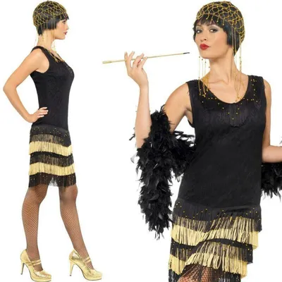 Золотое платье в стиле Чикаго женское f81283 купить в интернет-магазине -  My-Karnaval.ru, доставка по России и выгодные цены