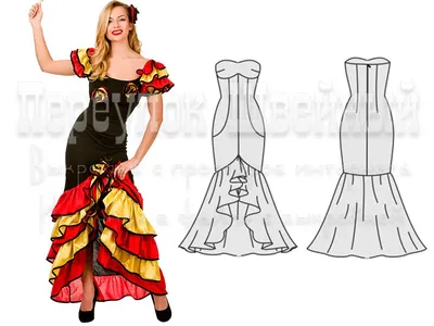 платье Tova в испанском стиле Кармен