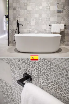 Плитка для ванной комнаты на стену, стиль пэчворк, Испания