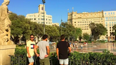Площадь Каталонии Барселона Испания — стоковые фотографии и другие картинки  Барселона - Испания - iStock