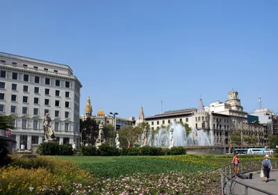 Барселона - Площадь Каталонии, Рамбла (август 2009)