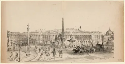 Площадь Согласия (фр. Place de la Concorde) в Париже. Фото