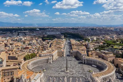 Вид сверху на городскую площадь Ватикана, Италия - обои для рабочего стола,  картинки, фото