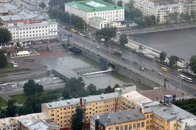 Плотина Городского пруда на реке Исеть