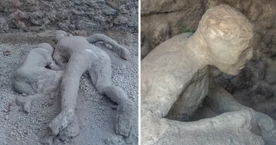 Археологи нашли останки двух людей, погибших от извержения вулкана в  Помпеях. Похоже, это были раб с его хозяином