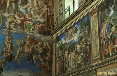Микеланджело Буонарроти - Потолок Сикстинской капеллы. Фрагмент. Опьянение  Ноя, 1509: Описание произведения | Артхив