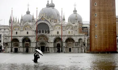 В Венеции третье наводнение за неделю