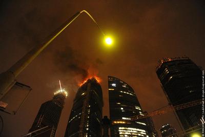 Пожар в башне центра \"Москва-Сити\", где погас свет, не обнаружили