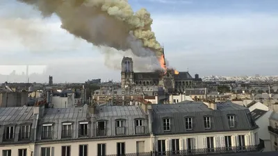 Сильнейший пожар произошел в соборе Парижской Богоматери в Париже - Толк  16.04.2019