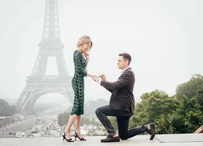 Love-story в Париже: предложение руки и сердца - Weddywood