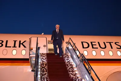 Президент Германии Франк-Вальтер Штайнмайер прибыл в Казахстан -  19.06.2023, Sputnik Казахстан