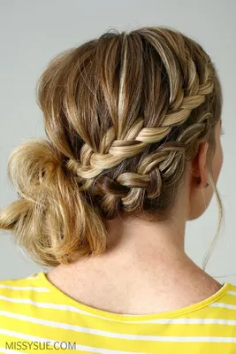 Double Braided Side Bun | Side bun hairstyles, Side braid with bun, Side  french braids