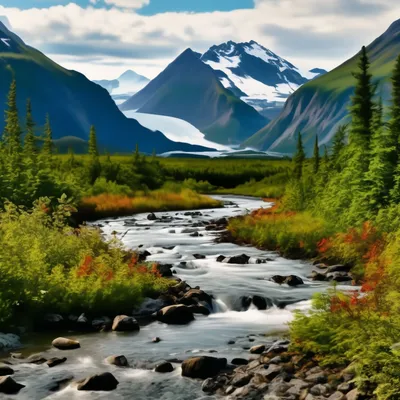 Ледник и красивая природа Аляски Стоковое Фото - изображение насчитывающей  миролюбивый, перемещение: 70518660