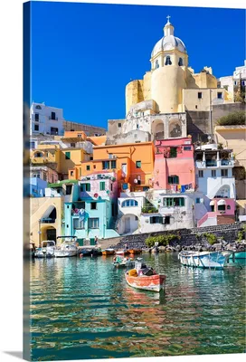 Procida, Italy-August 18, 2016: Overview of Porto Corricella in Procida  Island, Italy Stock Photo | Adobe Stock