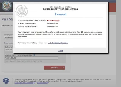 Виза в США | Сервис по проверке статуса визы и готовности паспорта к выдаче