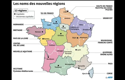 Карта регионов и провинций Франции с возможностью скачивания и печати -  OrangeSmile.com