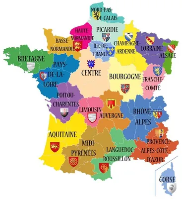Карта регионов Франции - AnnaMap.ru