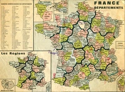 Карта винных регионов Франции