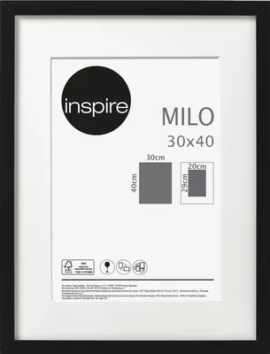 Рамка Inspire Milo, 30х40 см, цвет чёрный по цене 385 ₽/шт. купить в Москве  в интернет-магазине Леруа Мерлен